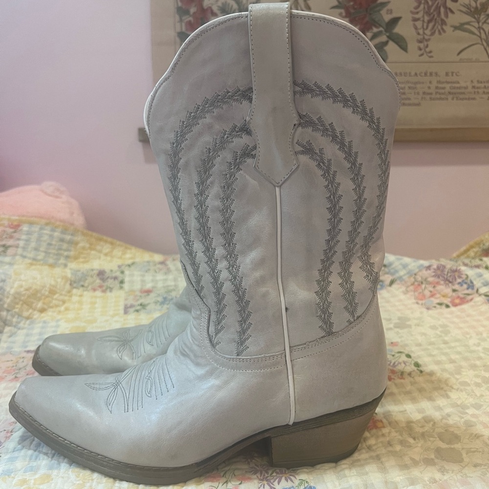 White cowboy boots